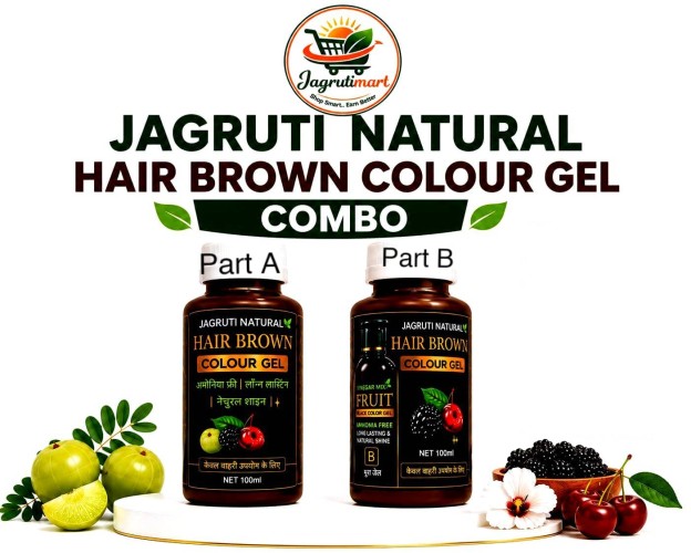 JAGRUTI NATURAL HAIR BROWN COLOUR GEL COMBO (100ML)